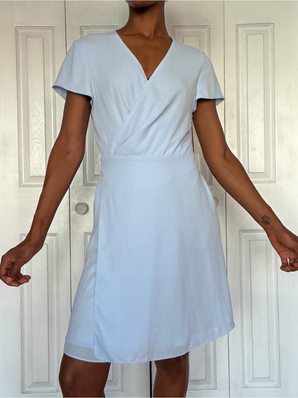 Babaton Midi Dress in Light Blue